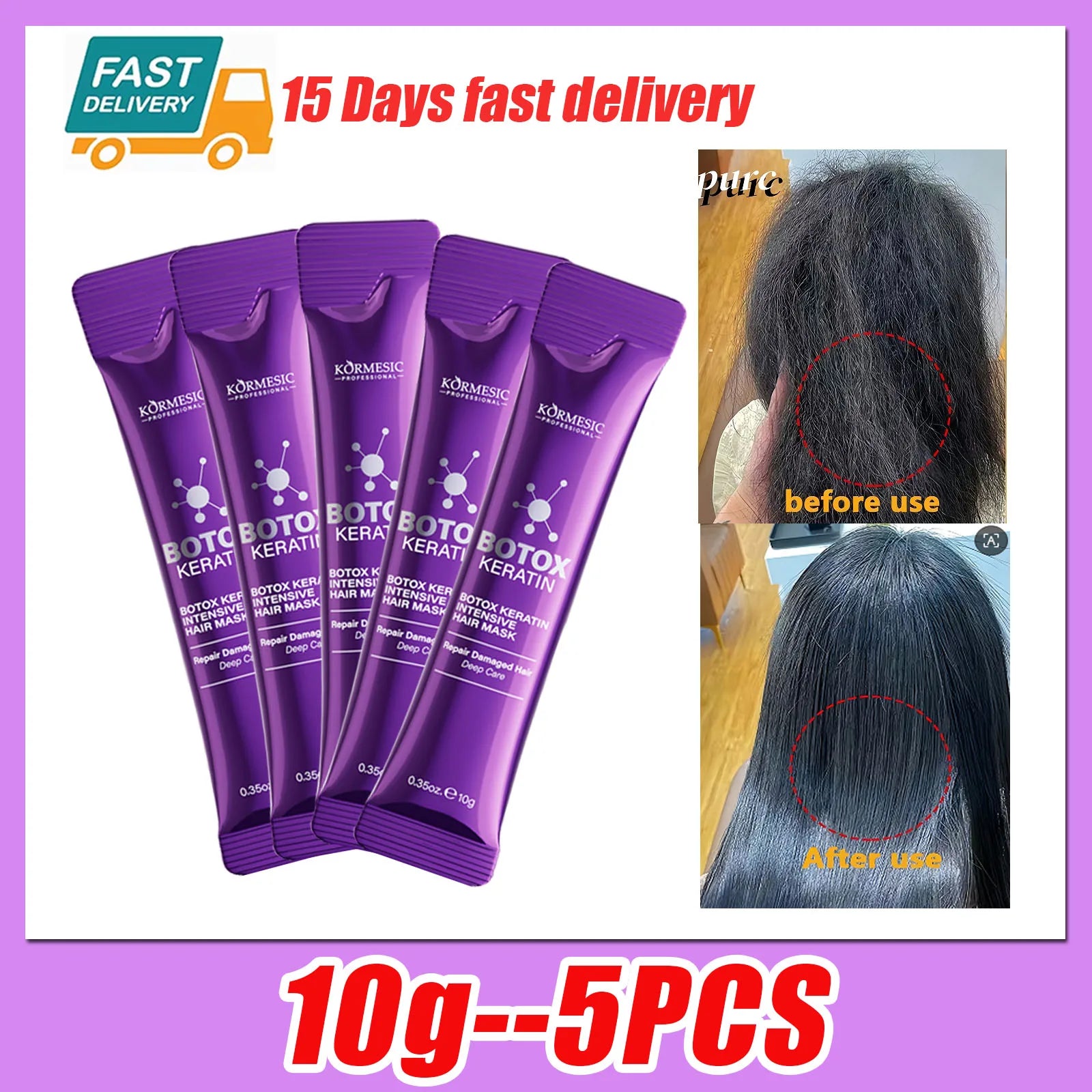 Keratin Hair Mask — 5-Second Repair for Dry, Frizzy & Damaged Hair