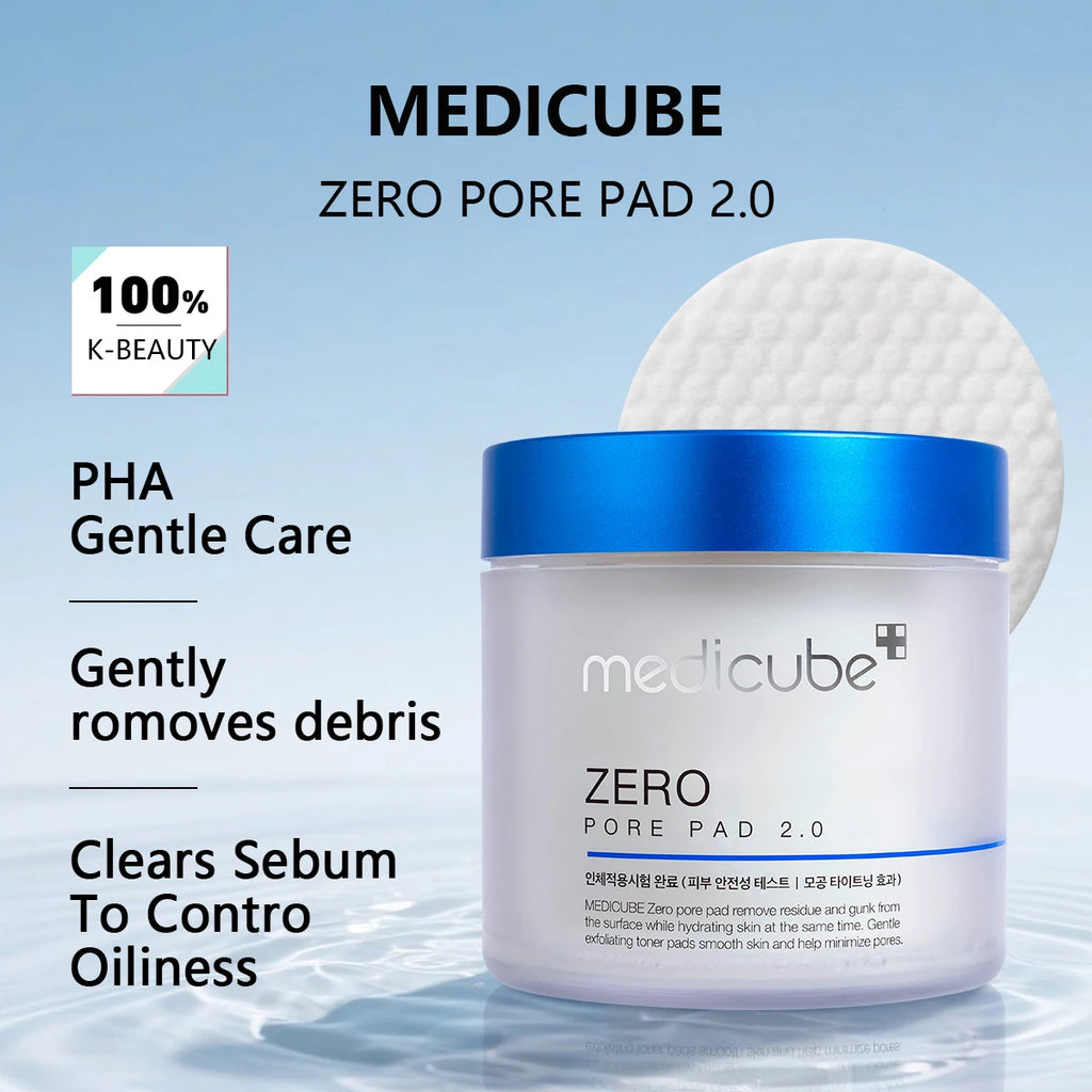Medicube ZERO PORE PAD 2.0 — Dual-Texture Exfoliating Toner Pads