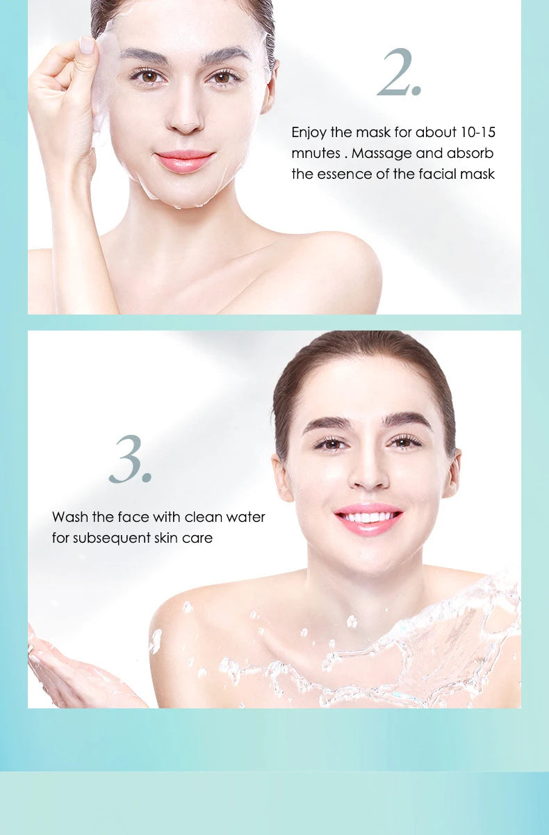 Hyaluronic Acid & Collagen Sheet Mask — Firming, Hydrating & Brightening (20pcs)