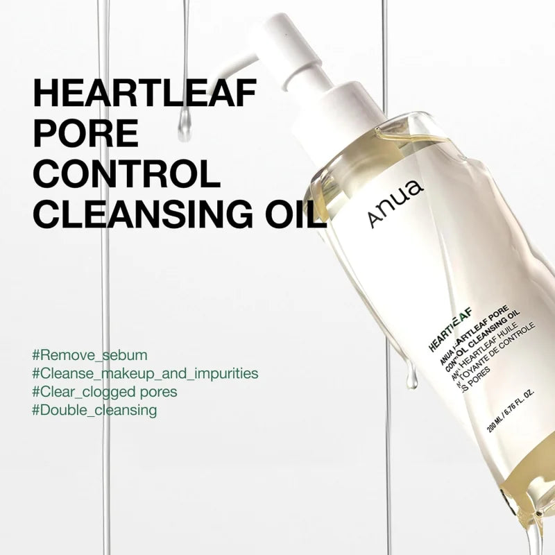 ANUA Heartleaf Skincare Set — Soothing Toner, Lotion, Foam Cleanser & Cleansing Oil