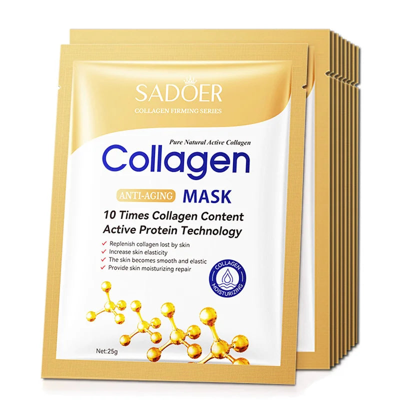 Hyaluronic Acid & Collagen Sheet Mask — Firming, Hydrating & Brightening (20pcs)