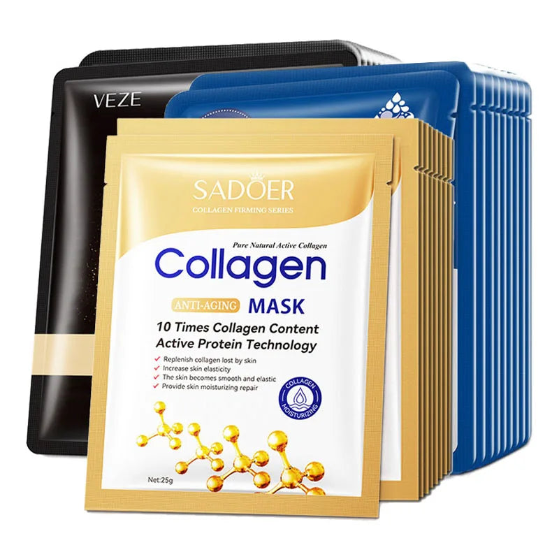 Hyaluronic Acid & Collagen Sheet Mask — Firming, Hydrating & Brightening (20pcs)