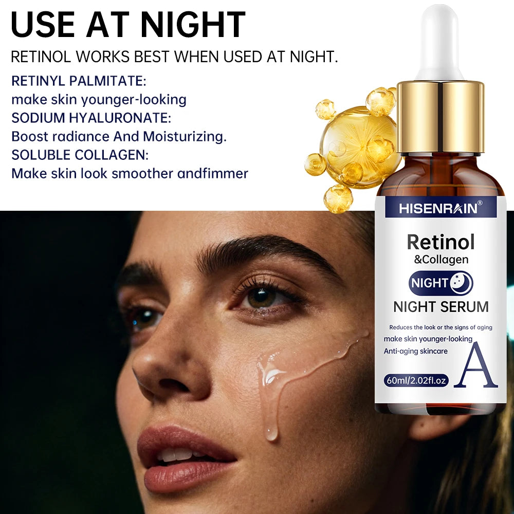 HISENRAIN Vitamin C + Retinol Serum Duo — Anti-Aging, Brightening & Hydration Combo