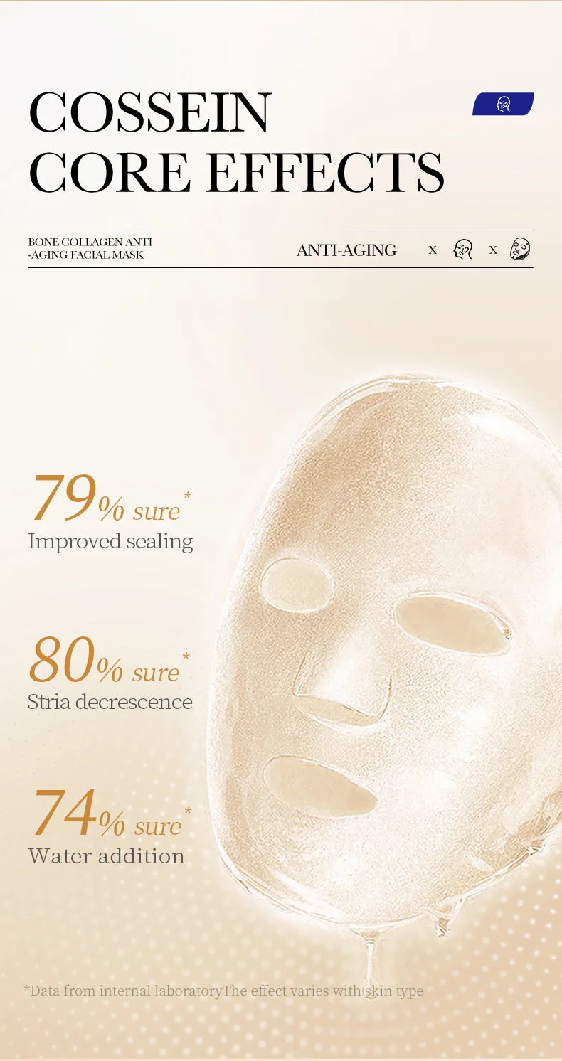 Hyaluronic Acid & Collagen Sheet Mask — Firming, Hydrating & Brightening (20pcs)